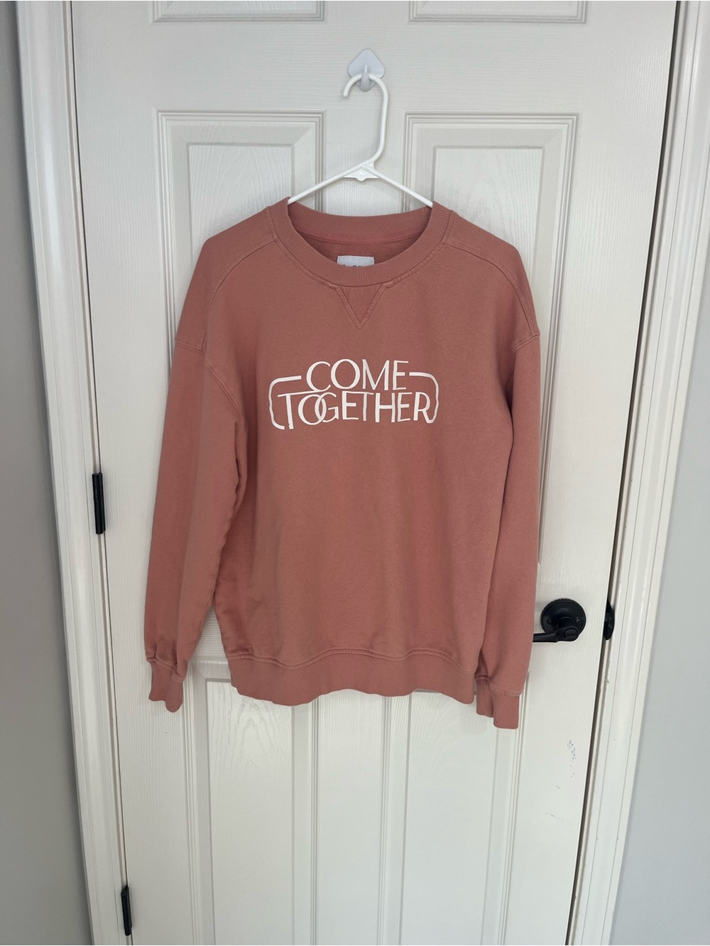 Goodfellow & Co Dusty Rose Crewneck Sweatshirt with White Graphic